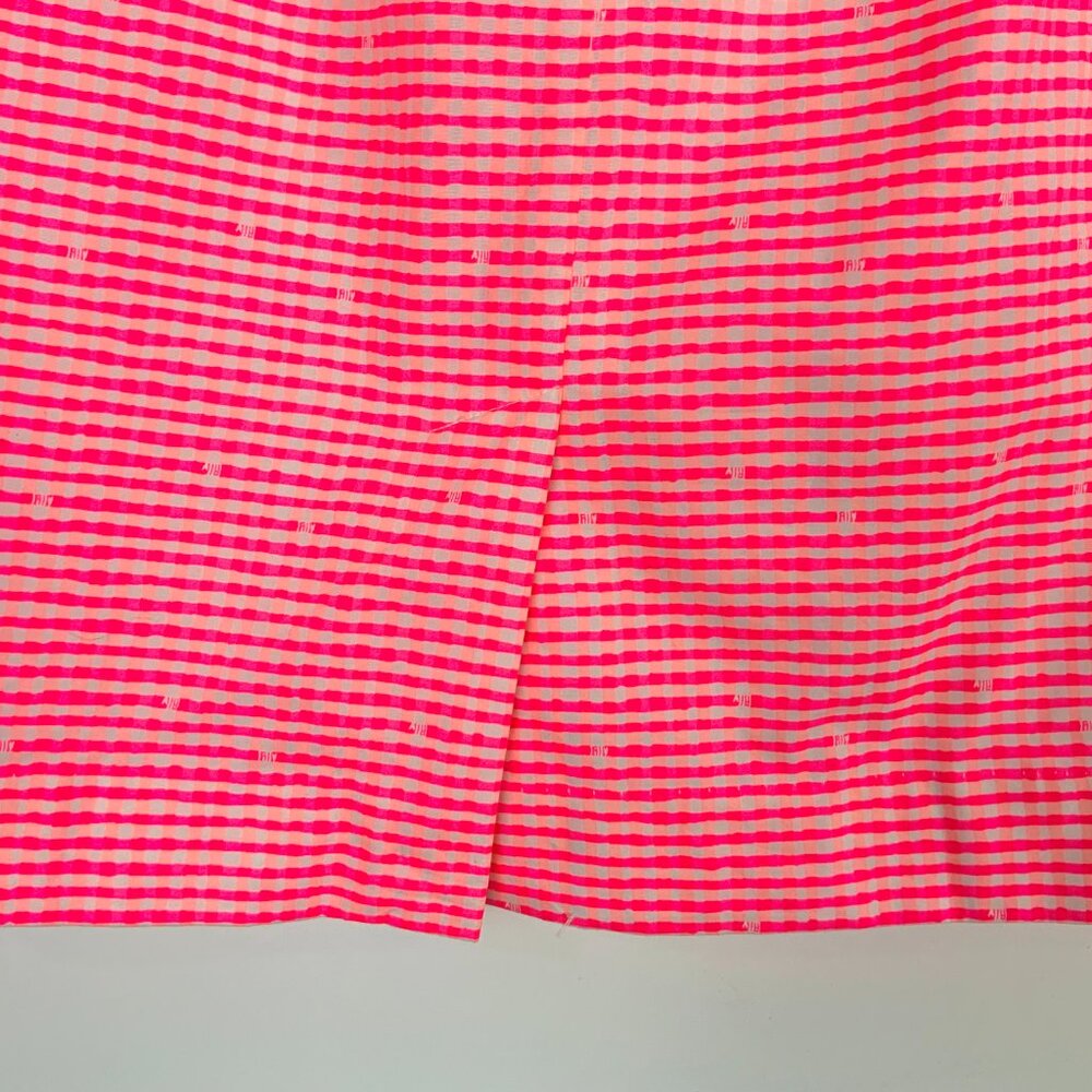 Lilly Pulitzer Thyme Scallop Peplum Gingham Skirt Fiesta Pretty Pink Size 2 - Picture 9 of 16